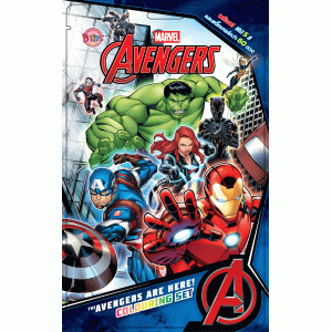 AVENGERS COLOURING SET ชุดระบายสี The Avengers are Here! + สีไม้และสติ๊กเกอร์โฮโลแกรม